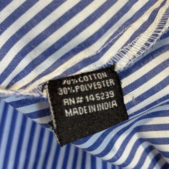 STYLE ENVY OFF THE SHOULDER STRIPED CHAMBRAY DRESS WITH ROSES SIZE MEDIUM - Picture 7 of 11